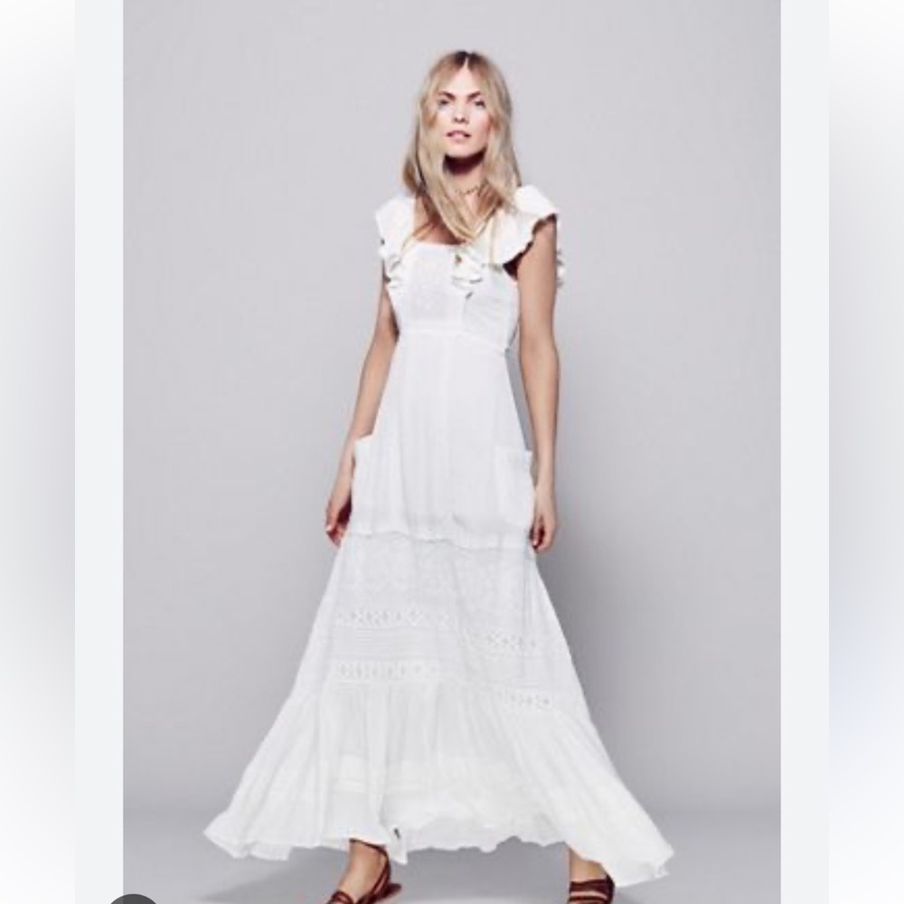 Spell 🦄 Boho Bella Frill 🦄 Maxi Dress HTF 🦄Size Small